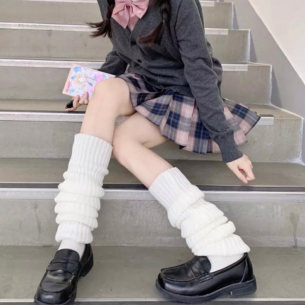 🆕White Knitted Leg Warmers